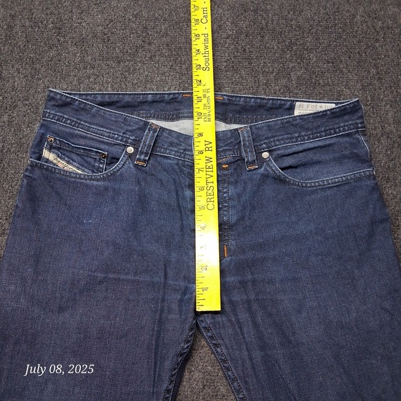 Diesel Jeans Men Size 30x32 Dark Blue Button Fly Safado Regular Slim Straight - Picture 11 of 14